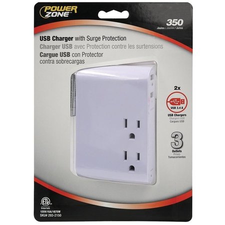 POWERZONE Charger Usb 3.4A 3-Out 350J ORSLUSB343S